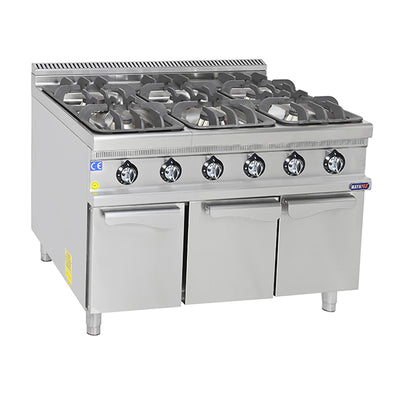 MayaPaz-Gas Cooker 6 Burners - With Oven