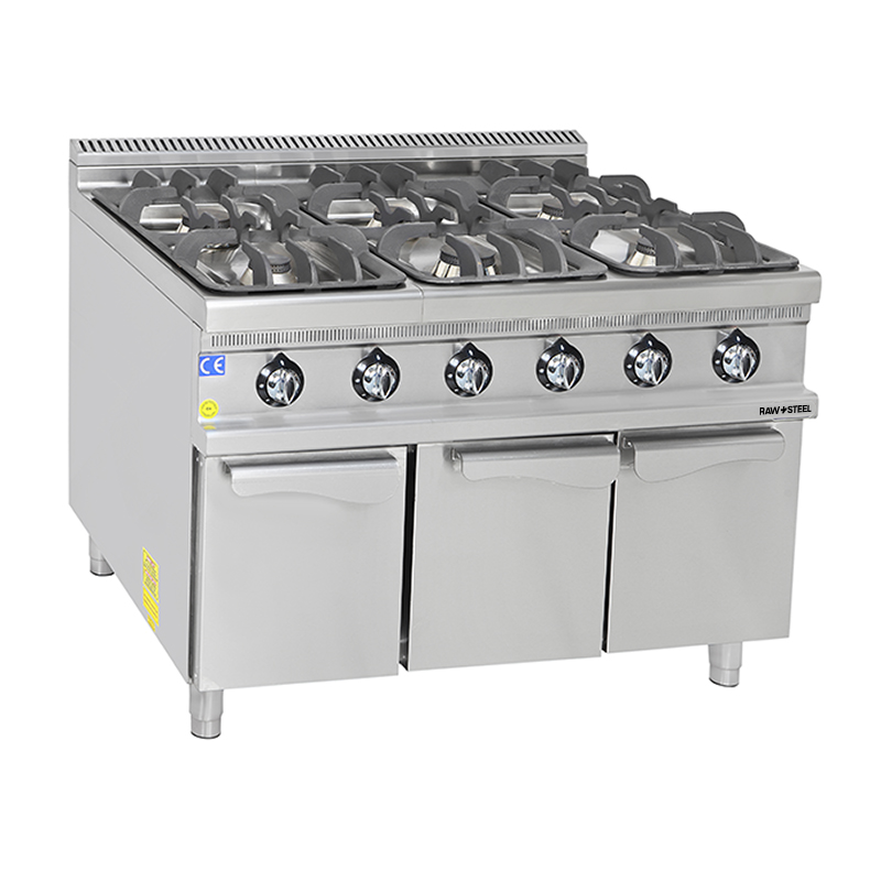 Raw Steel Burner Gas Stand with oven (135x90x85)