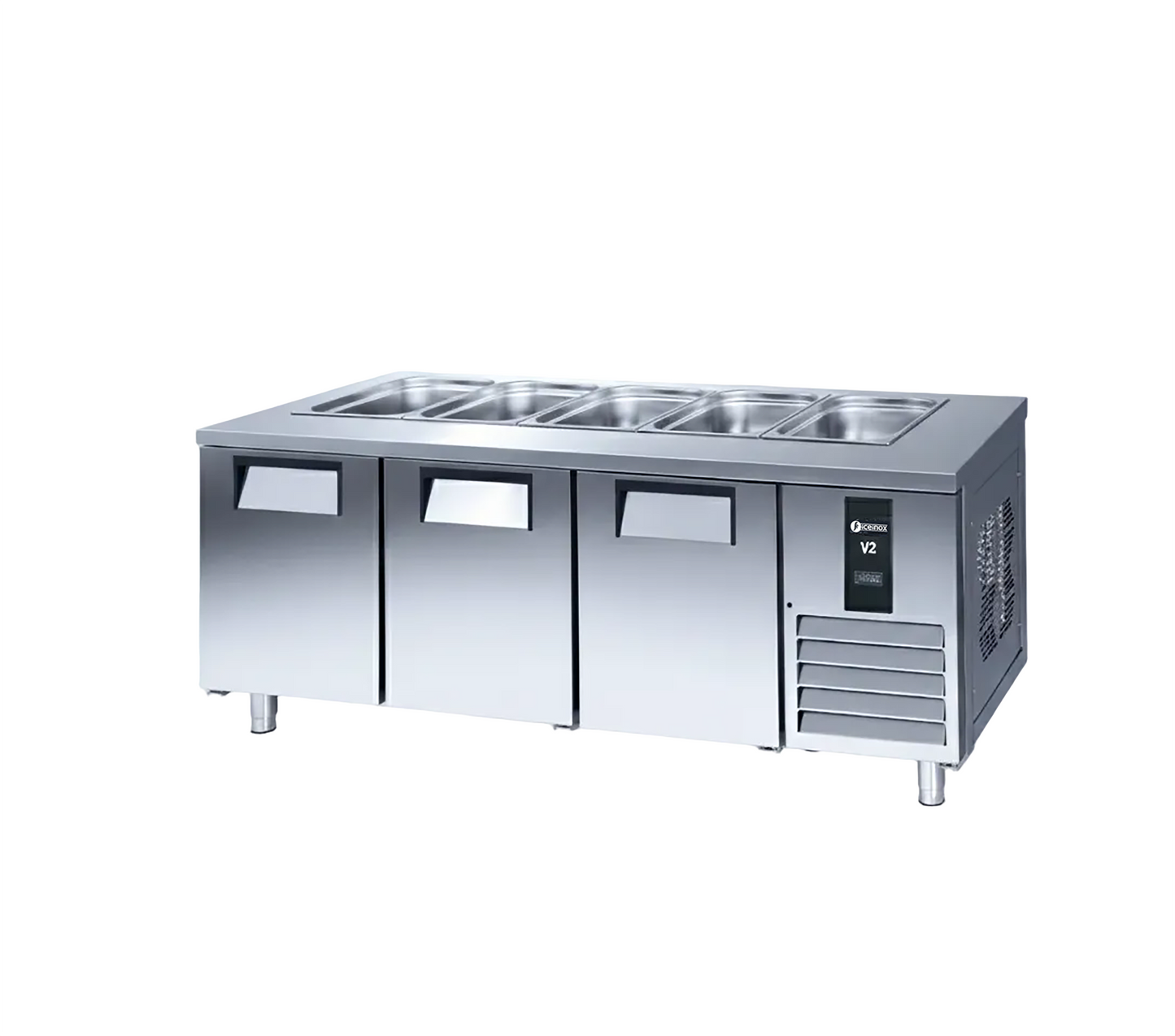 iceinox salad service refrigerator 3 door 5 gn 1/1