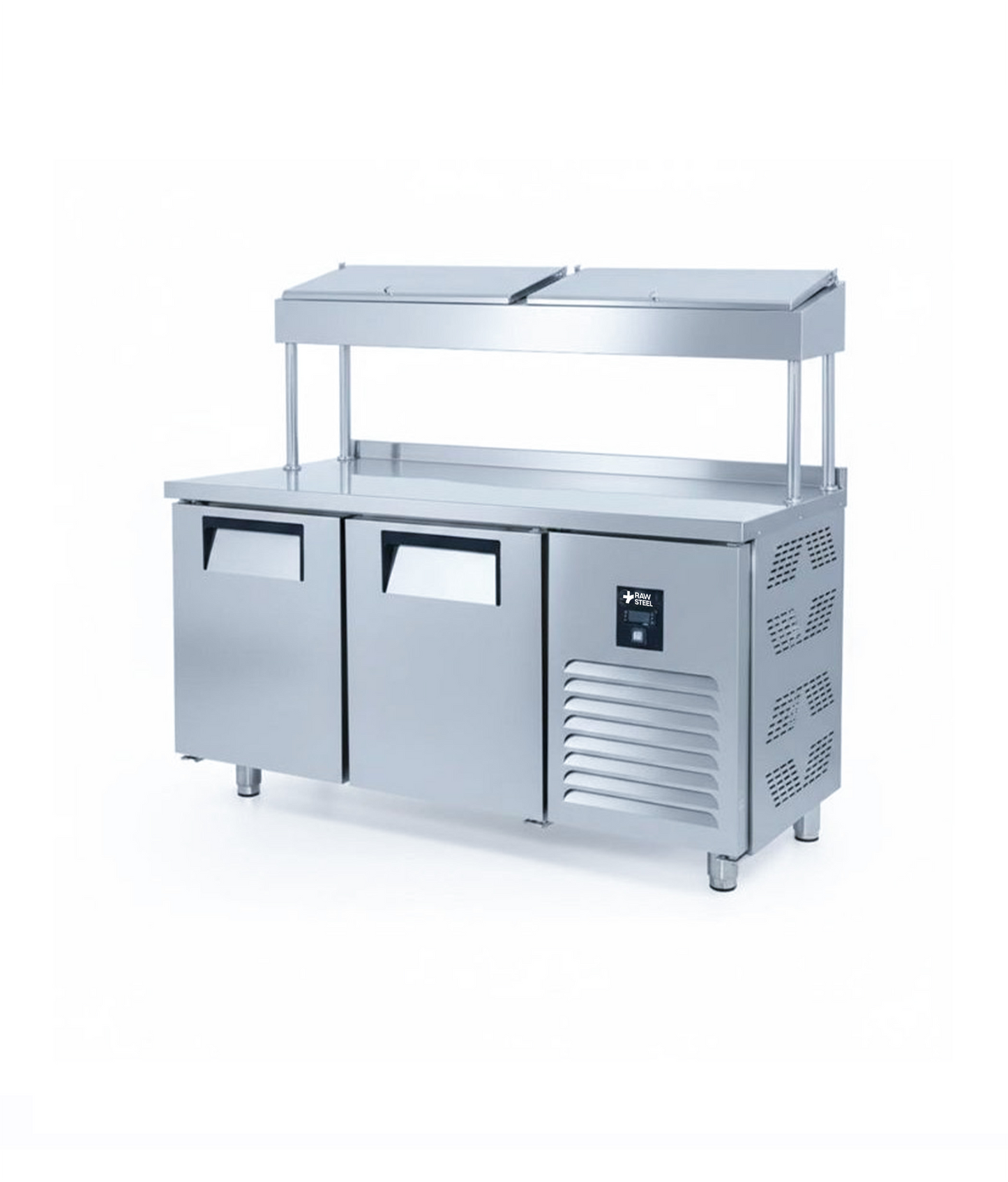 Raw Steel Make Up 2 Doors Refrigerator - High