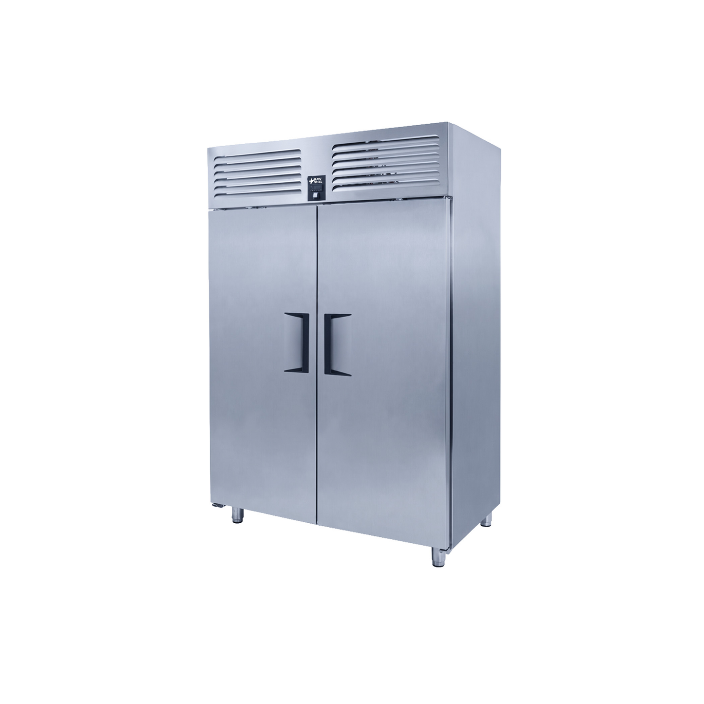 Raw Steel Vertical 2 Doors Freezer