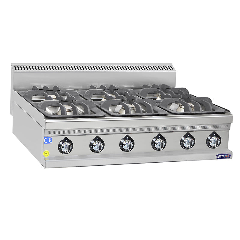MayaPaz Gas Cooker 6 burners - overcounter