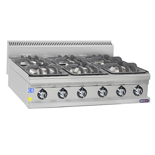 MayaPaz Gas Cooker 6 burners - overcounter