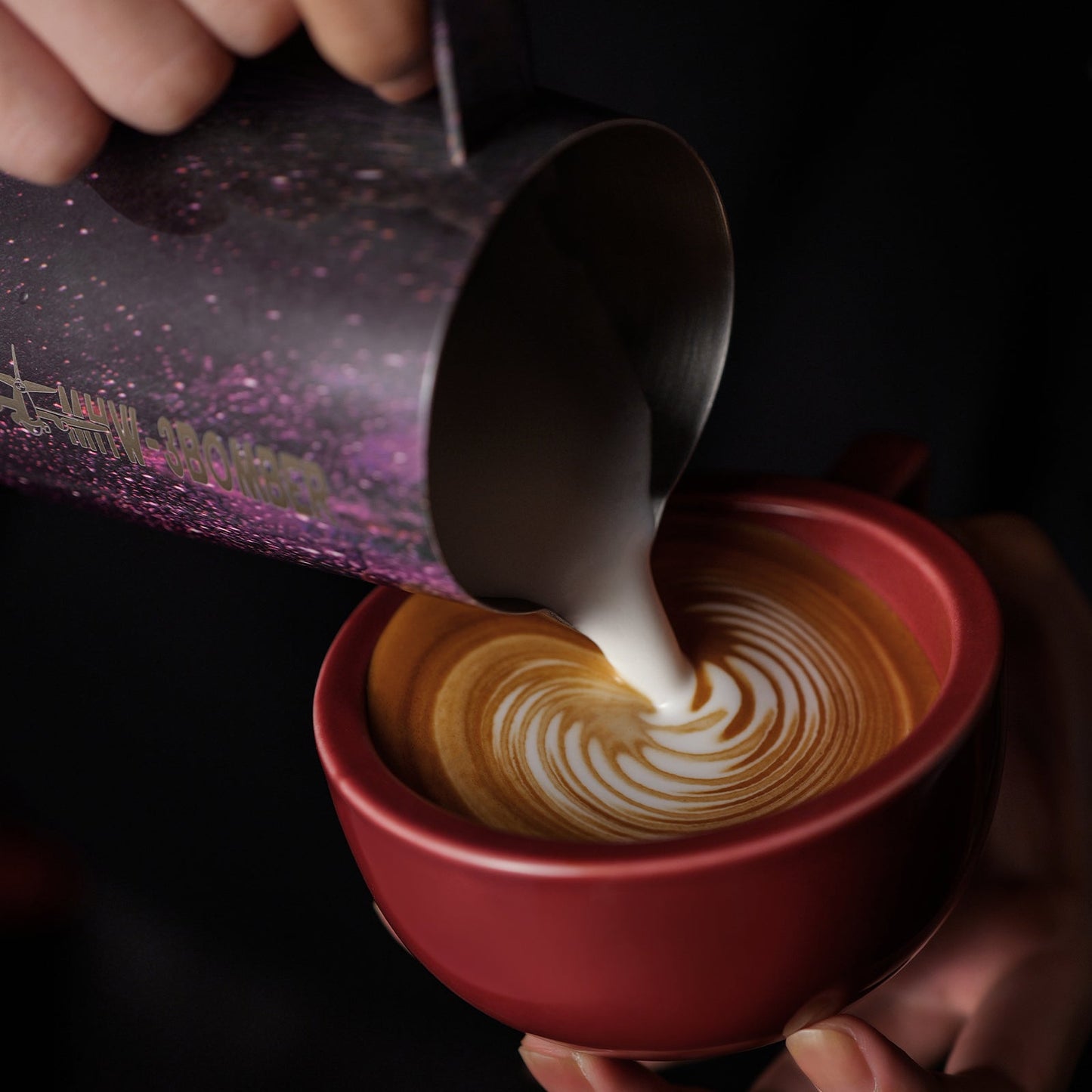 MHW-3BOMBER Latte Art Pitcher 5.0 Purple 500ml