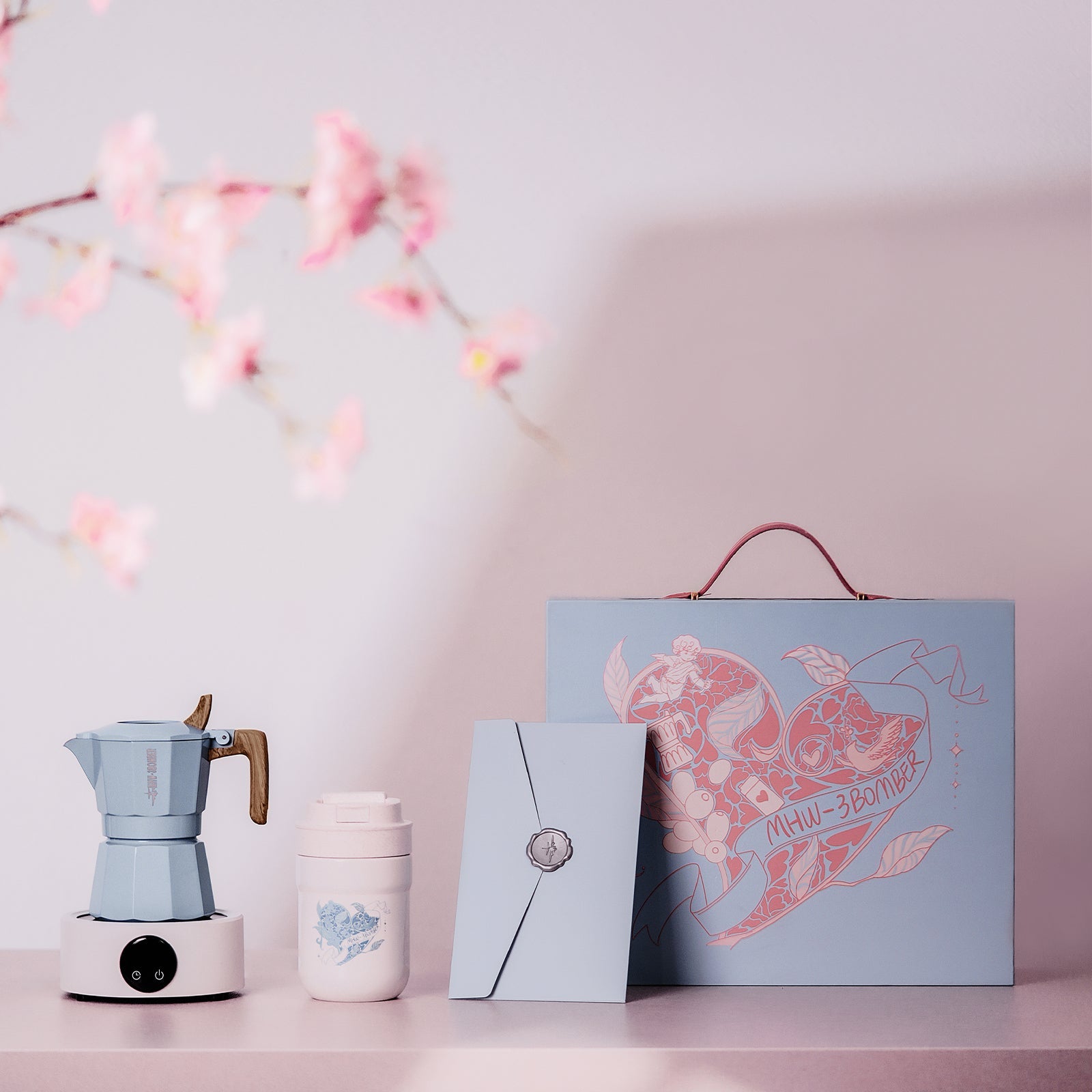 MHW-3BOMBER Flipped Moka Pot Gift Box - Blue
