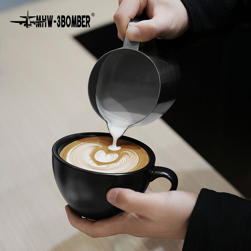 MHW GT Milk Pitcher 600ml Matte Black U-shape spout