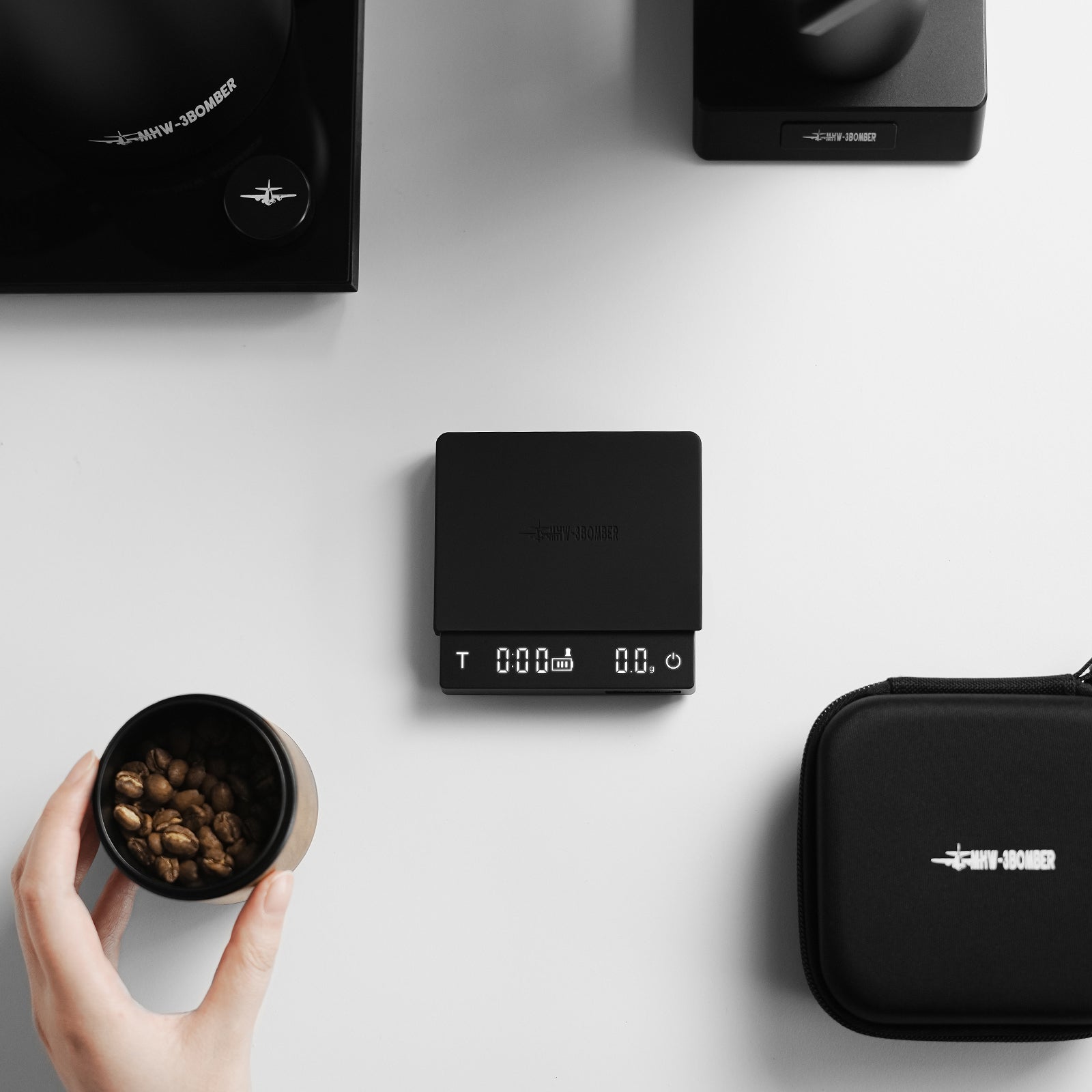 MHW-3BOMBER Cube Coffee Scale 3.0 Mico - Black