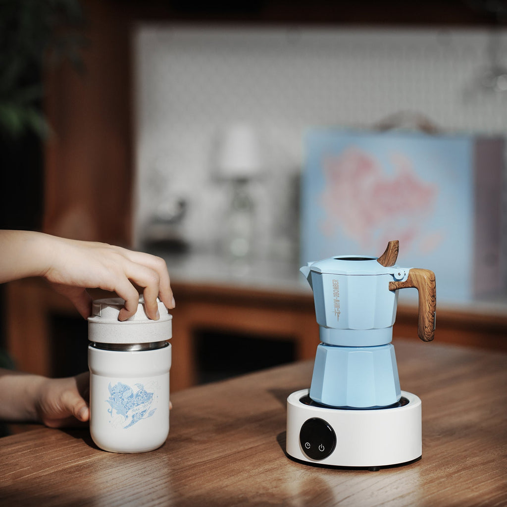 MHW-3BOMBER Flipped Moka Pot Gift Box - Blue