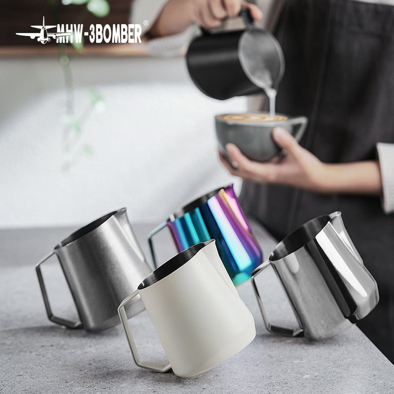 MHW GT Milk Pitcher 600ml Matte Black U-shape spout