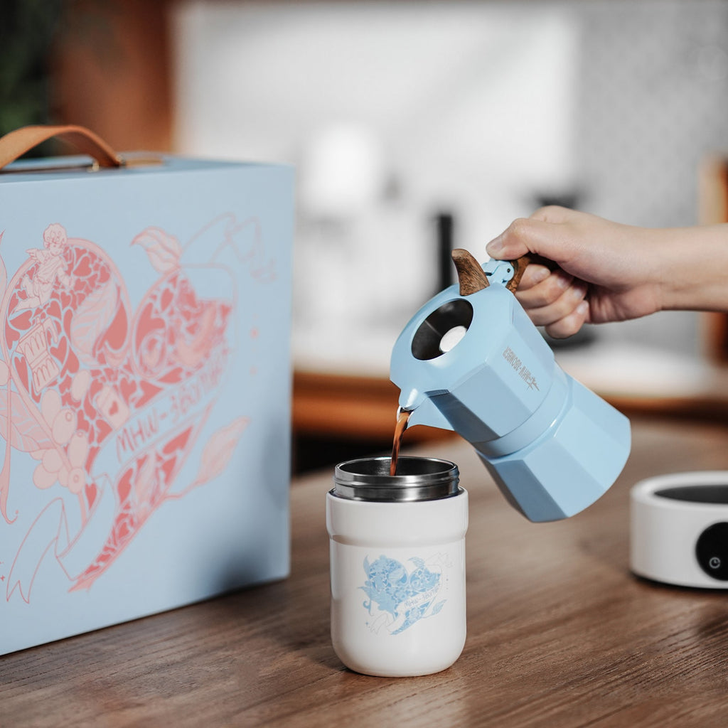 MHW-3BOMBER Flipped Moka Pot Gift Box - Blue