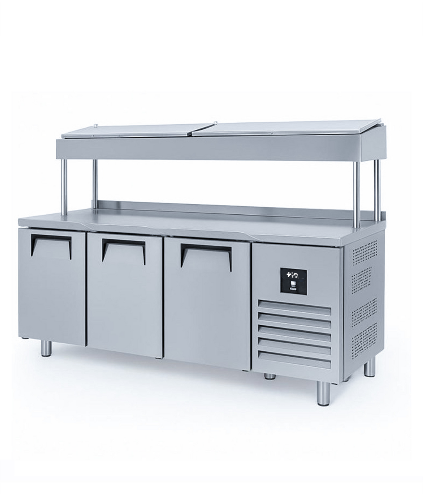Raw Steel Make Up 3 Doors Refrigerator - High