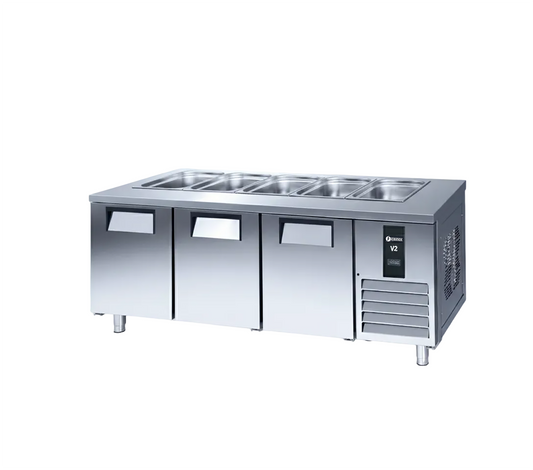 iceinox salad service refrigerator 3 door 5 gn 1/1