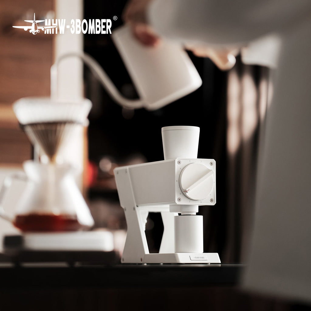 MHW-3BOMBER F74 Navigator Electric Coffee Grinder - White