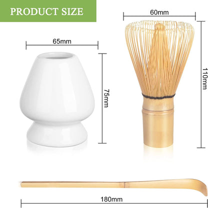 Bamboo Matcha Whisk Set - White