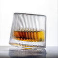 Dancing Crystal Glass Cup - Vertical Stripes