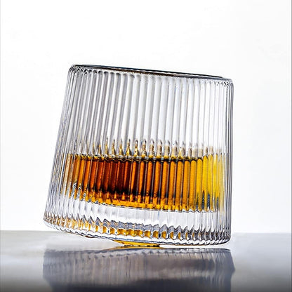 Dancing Crystal Glass Cup - Vertical Stripes