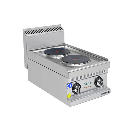 Raw Steel 2 Burner Electric Overcounter (40x70x30)