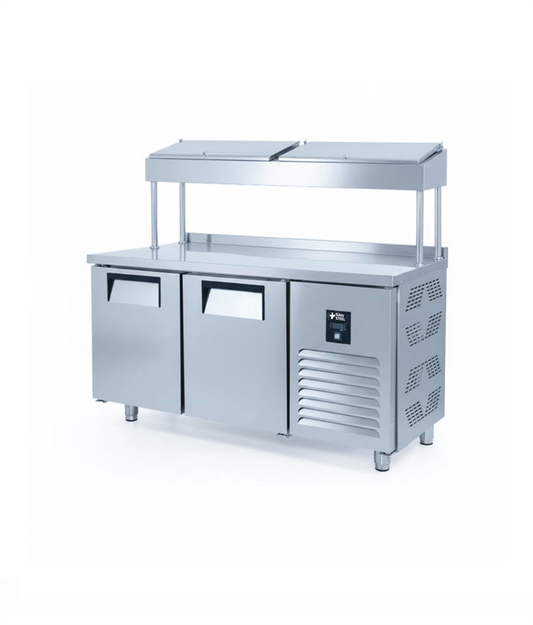 Raw Steel Make Up 2 Doors Refrigerator - High