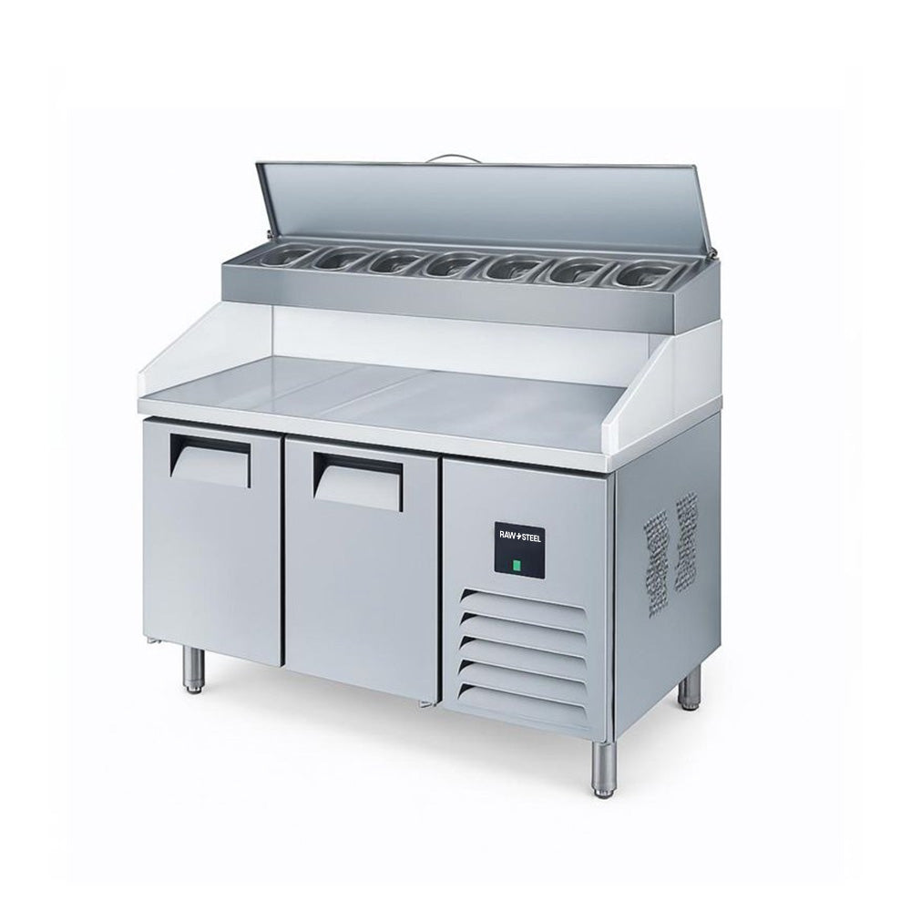 Raw Steel Pizza Refrigerator Counter 150cm
