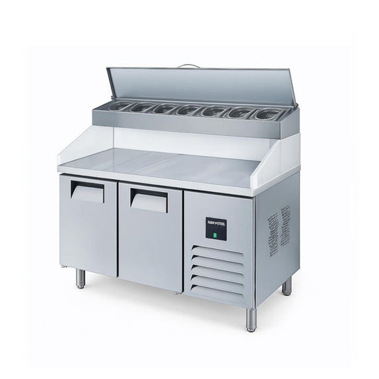 Raw Steel Pizza Refrigerator Counter 150cm