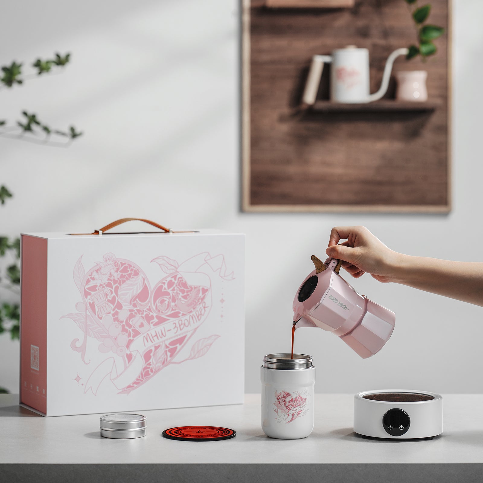 MHW-3BOMBER Flipped Moka Pot Gift Box - Blue