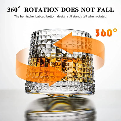 Dancing Crystal Glass Cup - Vertical Stripes