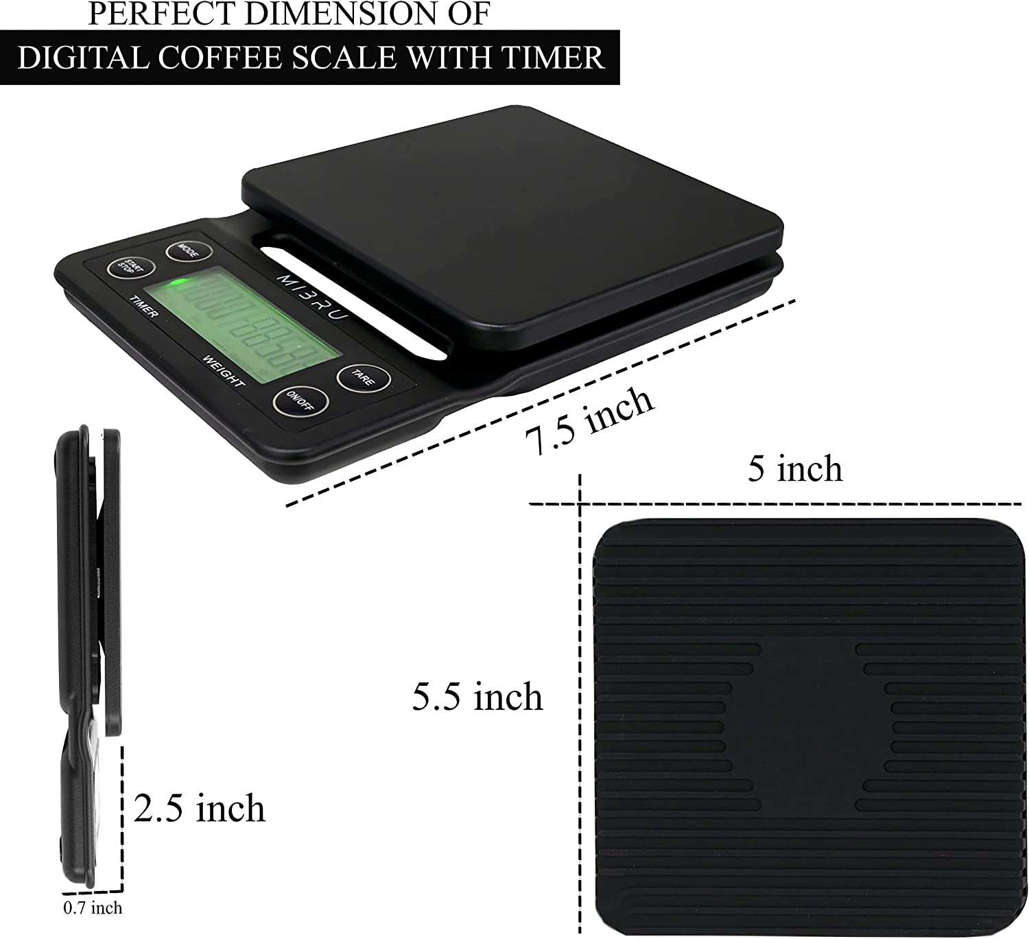 Digital Coffee Scale with Timer