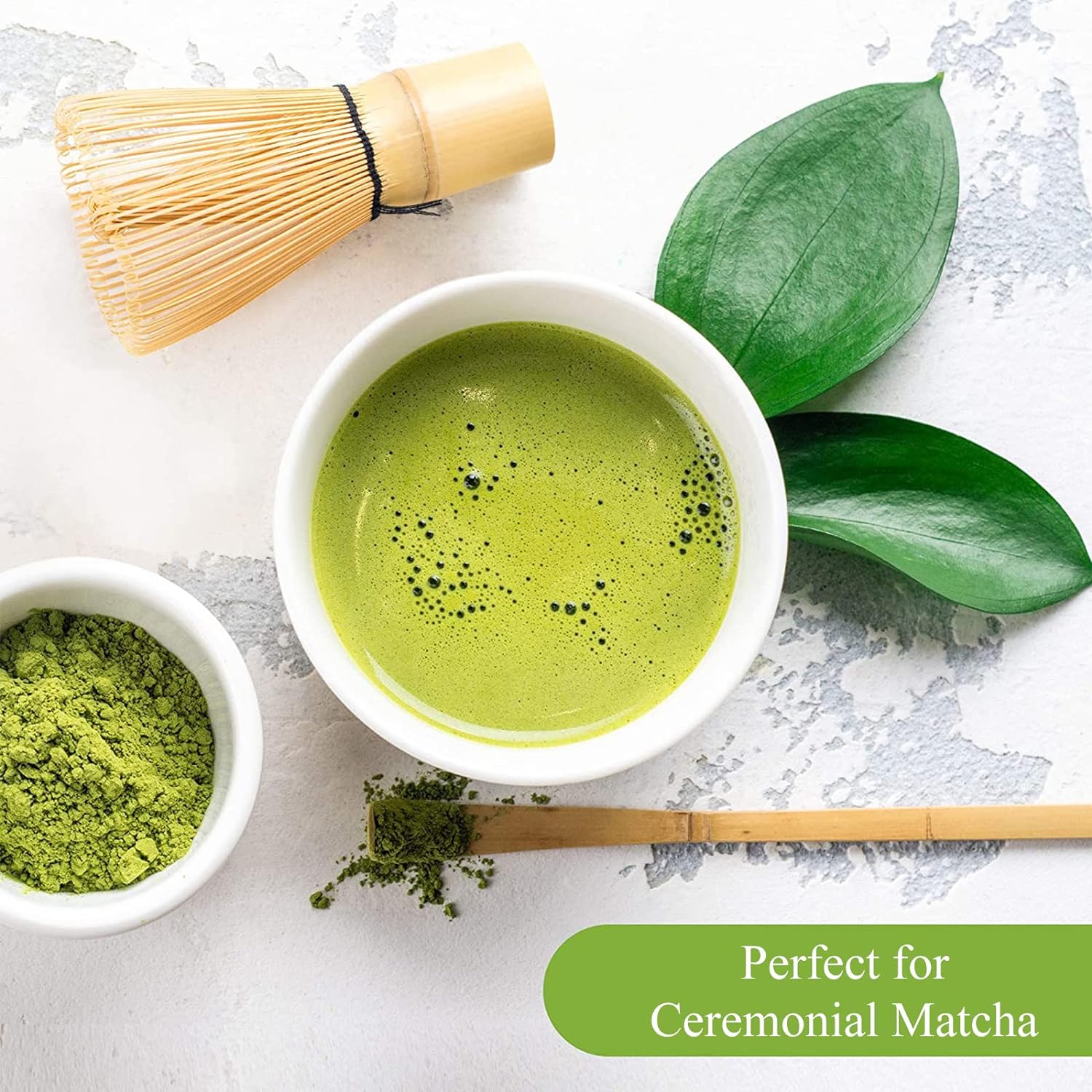 Bamboo Matcha Whisk Set - White