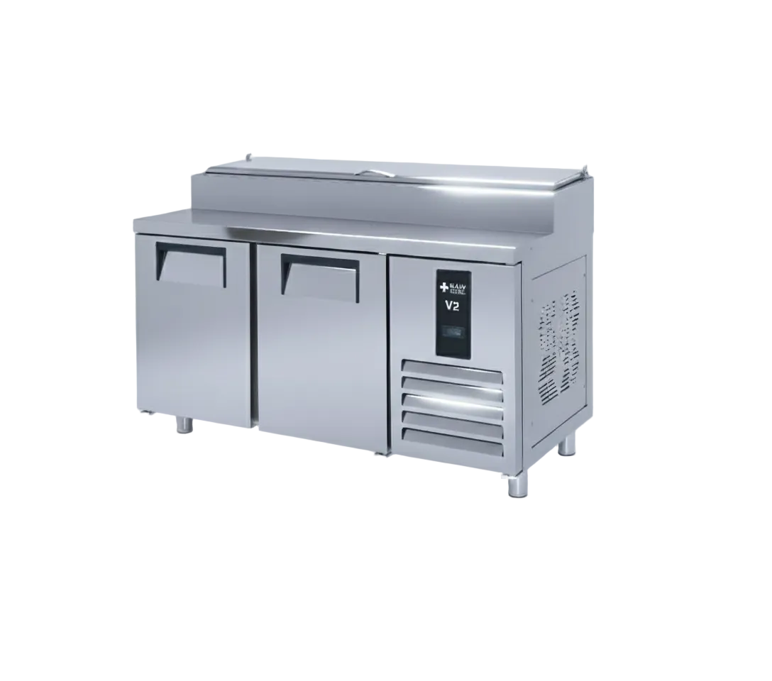 Raw Steel salad service refrigerator 2 door