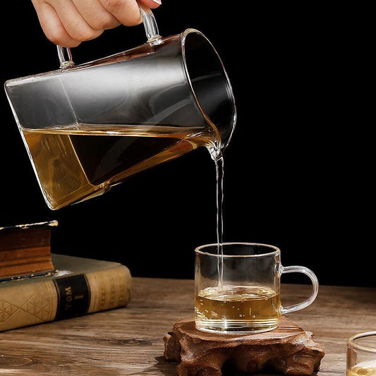 Glass Teapot + 4 Glass Cups set