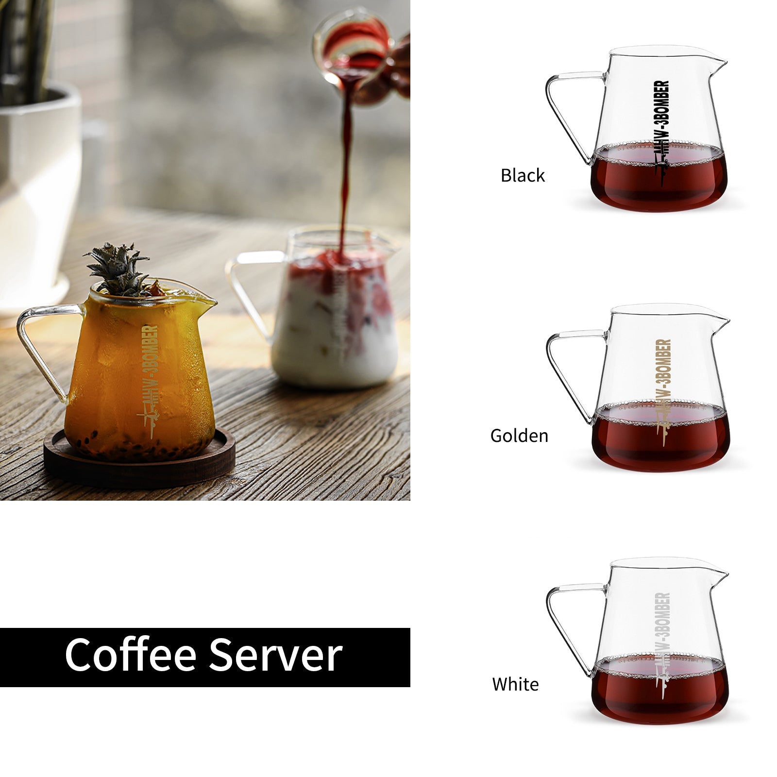 MHW Elf Coffee Server Glass 500ml - Grey