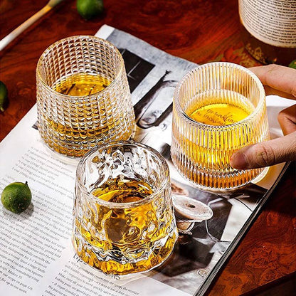 Dancing Crystal Glass Cup - Vertical Stripes