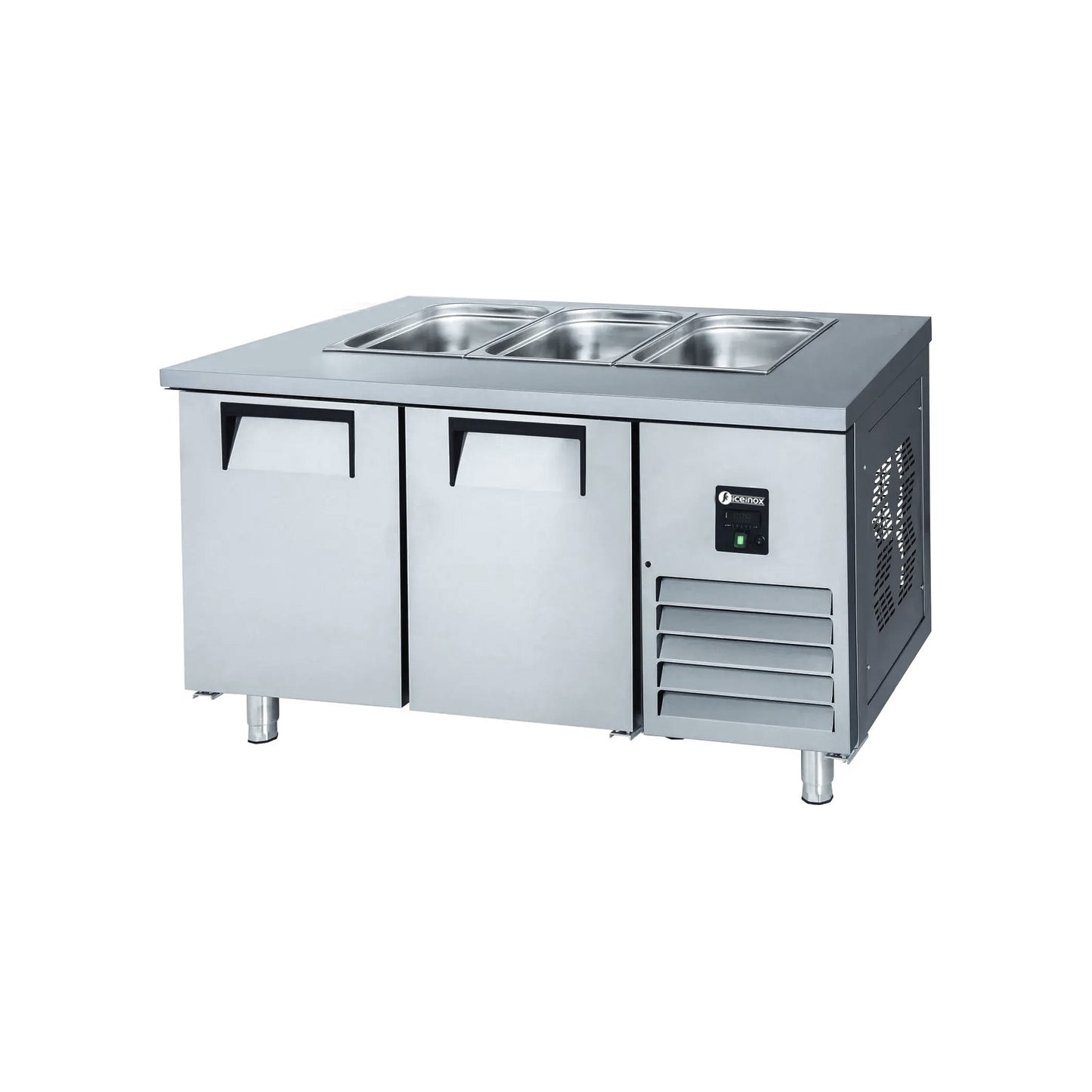 iceinox salad service refrigerator 2 door 4 gn 1/1