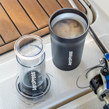 AeroPress Go Plus – Portable Travel Coffee Maker Kit - Cream